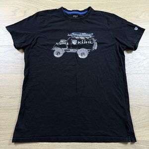 Kuhl Shirt Adult Large Stealth Mog Organic Cotton Black Crew Tee Short Sleeve